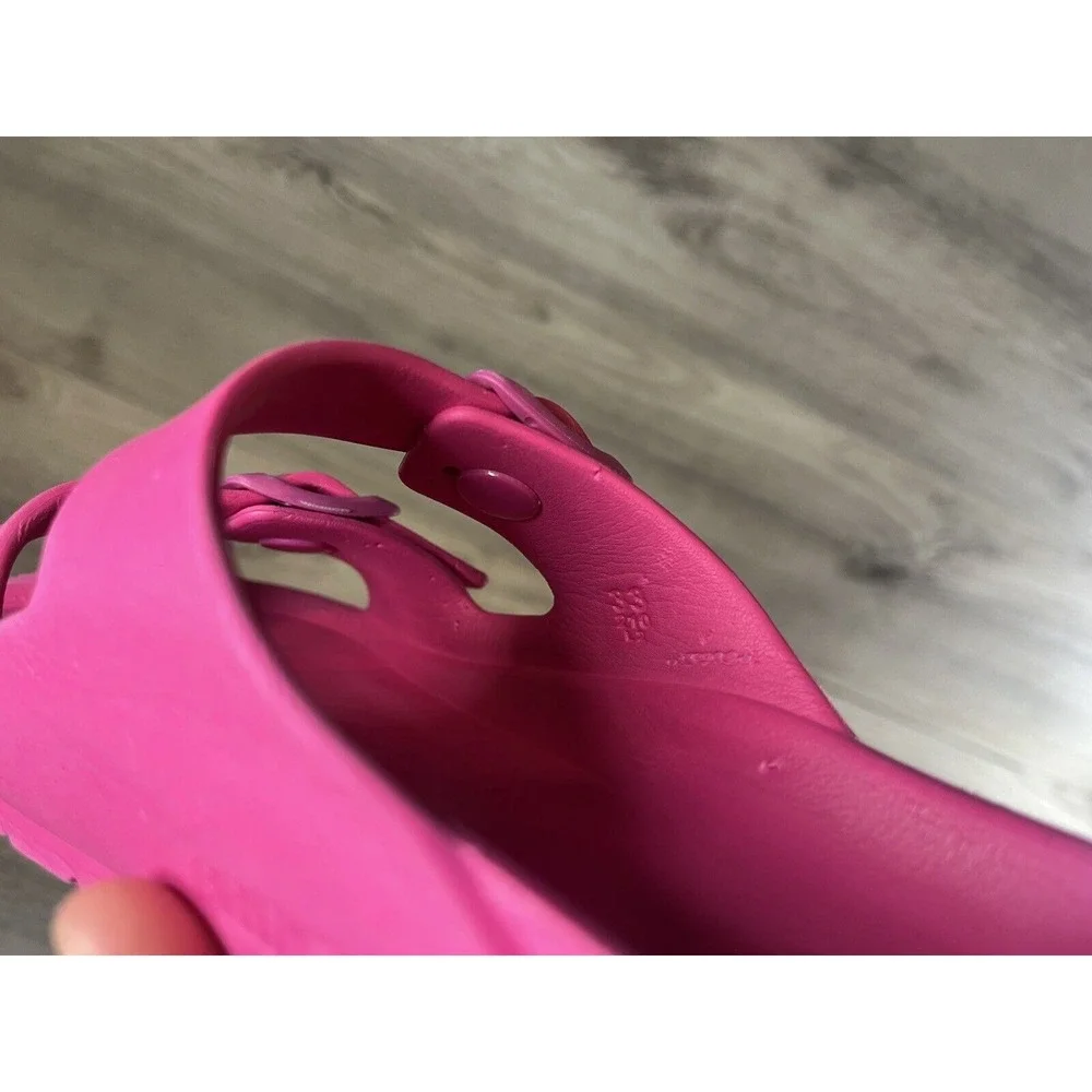 Birkenstock Arizona Eva Size Ladies Womens 2‎ Pink Buckle Sandals Summer